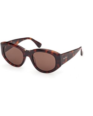 Max Mara Mm0198 52E Sunglasses Acetate Round Normal - Black