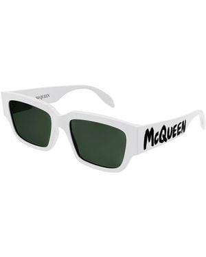 McQueen Am0329S 003 Sunglasses Acetate Squared Normal - Black