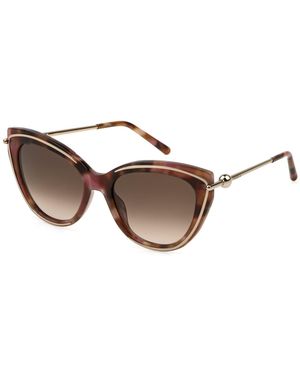 Furla Sfu889 01Gq Sunglasses Acetate Butterfly Normal Shaded - Black