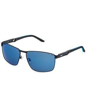 Fila Sfia08 531B Sunglasses Metal Smoke Squared Normal Mirrored - Black
