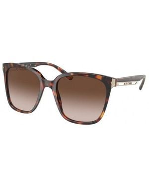 BVLGARI Bv8245 551513 Outlet Sunglasses Plastic Squared Normal Shaded - Black