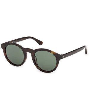 Web We0398 52N Sunglasses Acetate Round Normal - Black