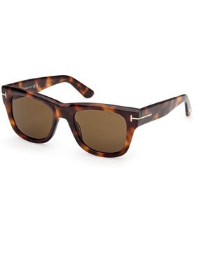 Tom Ford Ft1304 Finn-02 53E Sunglasses Acetate Squared Normal - Black