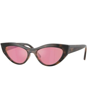 Vogue Eyewear Vo5637Su 2386F6 Sunglasses Nylon Cat Eye Mirrored - Black