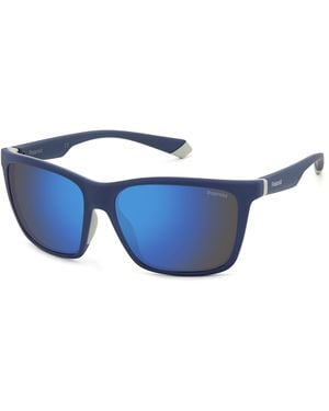 Polaroid Pld 2126/S Xw0/5X Sunglasses Plastic Squared Mirror - Blue
