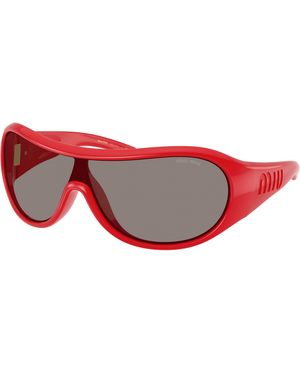 Miu Miu Mu B14Su 27N80Q Sunglasses Injected Geometric Normal - Red
