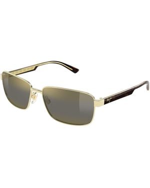 Maui Jim Mj0362S 003 Sunglasses Metal Bronze Squared - Black