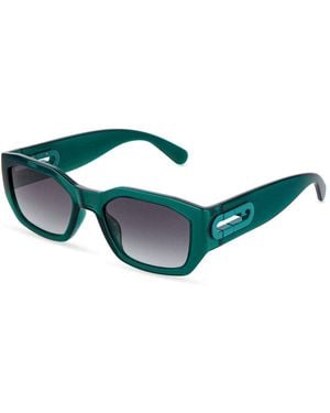 Furla Sfub07 0J80 Sunglasses Injected Smoke Geometric Normal Nuanced - Green