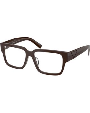 Prada Pr D10Vd 26J1O1 Optical Frames Acetate Transparent Squared Normal - Black