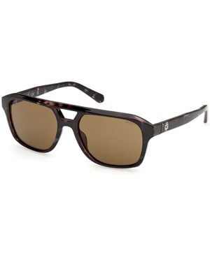 Guess Gu00364 20E Sunglasses Injected Pilot Normal - Black