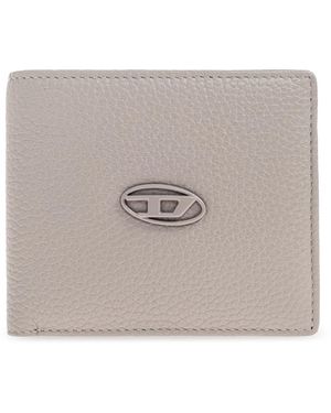 DIESEL Leather Wallet 'Hissu' - Grey