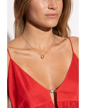 Kate Spade Necklace With Banana Motif Pendants - Red