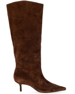 Black Suede Studio 'Sutton' Suede Knee-High Heeled Boots - Brown