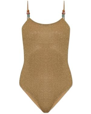 Oséree One-Piece Swimsuit With Lurex Thread - Natural