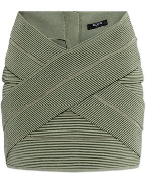 Balmain Short Skirt - Green