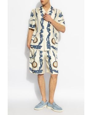 Versace Silk Shorts - Natural