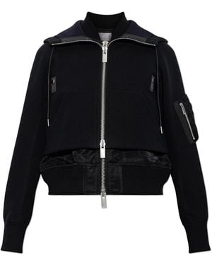 Sacai Jacket Made From Mixed Materials - Black