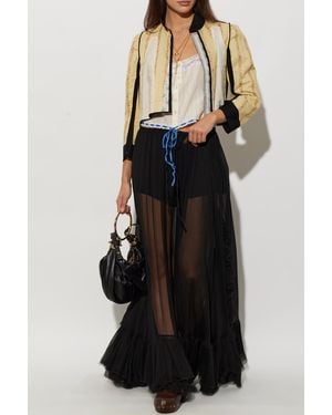 Chloé Camisole Top With Lace Inserts - Black