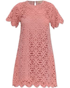 MICHAEL Michael Kors Dress With A Decorative Knit - Pink