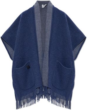 Ferragamo Cashmere Poncho - Blue