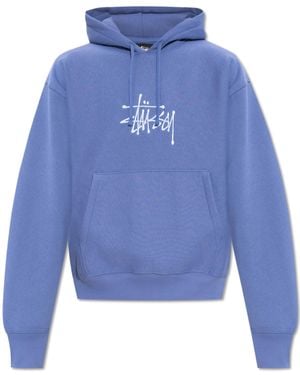 Stussy Hoodie With Logo - Blue