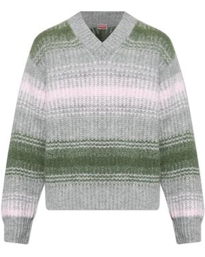 KENZO V-Neck Jumper - Green