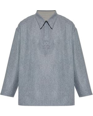 Ami Paris Wool Polo - Grey