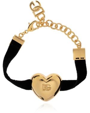 Dolce & Gabbana Bracelet With Logo - Metallic