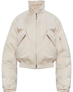 Victoria Beckham Satin Down Jacket - Natural