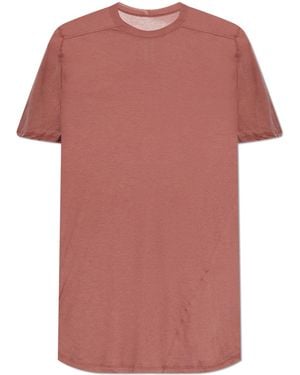 Rick Owens T-Shirt With A Round Neckline - Pink