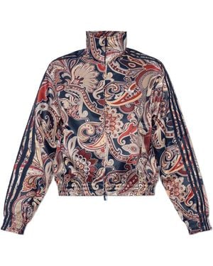 adidas Originals Patterned Jacket With Stand-Up Collar - Red