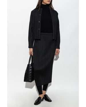 Pleats Please Issey Miyake Pleated Jacket - Black