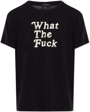 R13 T-Shirt With Print - Black