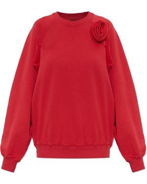 ROTATE BIRGER CHRISTENSEN Sweatshirt With Decorative Appliqué - Red