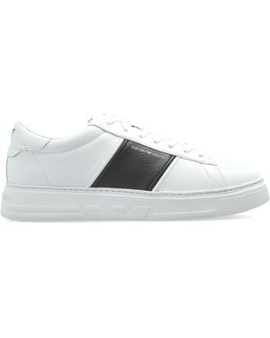 Emporio Armani Sports Shoes With Logo - White