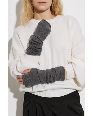 Lisa Yang Cashmere 'Aspen' Fingerless Gloves - Gray