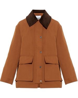Ganni Oversize Jacket - Brown