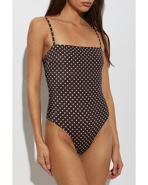 Matteau One-Piece Polka Dot Swimsuit - Brown