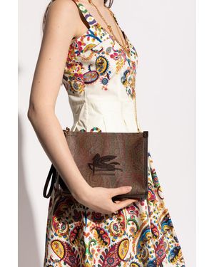 Etro Patterned Clutch - White