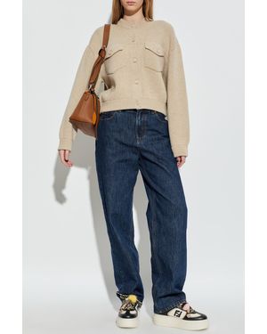 Fendi Cardigan With Pockets - Blue