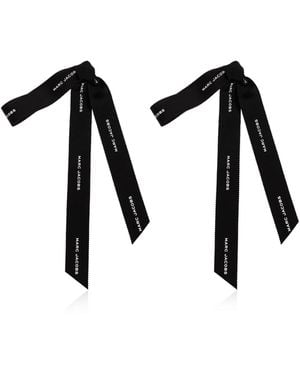 Marc Jacobs Long Earrings With Logo - Black