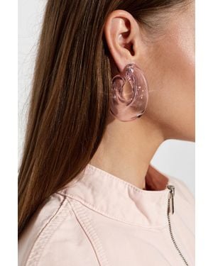 Alaïa Earrings Made Of Hand-Blown Glass - Brown