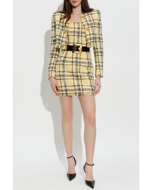 Balmain Tweed Blazer - Yellow