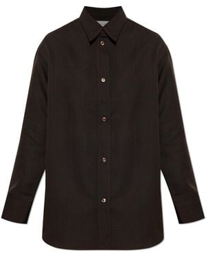 Studio Nicholson Wool Shirt 'Rouen' - Black