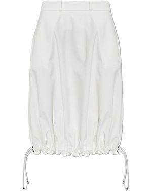 Coperni Asymmetrical Skirt With Drawstrings - White