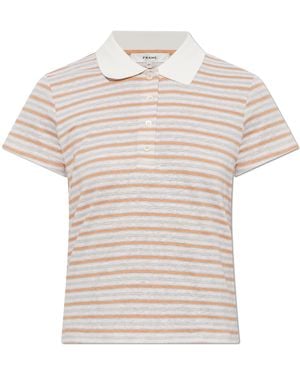 FRAME Linen Polo - White