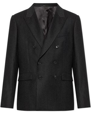 Paul Smith Wool Blazer With Double Vent - Black