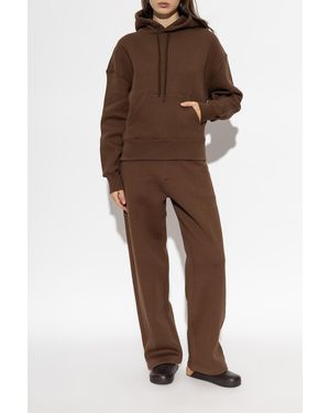 Ami Paris Hoodie With Hood - Brown