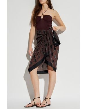 Tory Burch Wrap-Tie Skirt - Black