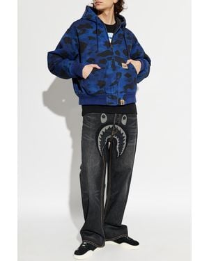 A Bathing Ape Insulated Reversible Jacket - Blue